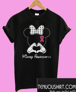 Breast cancer Mickey Mouse Kidney Awareness T-Shirt