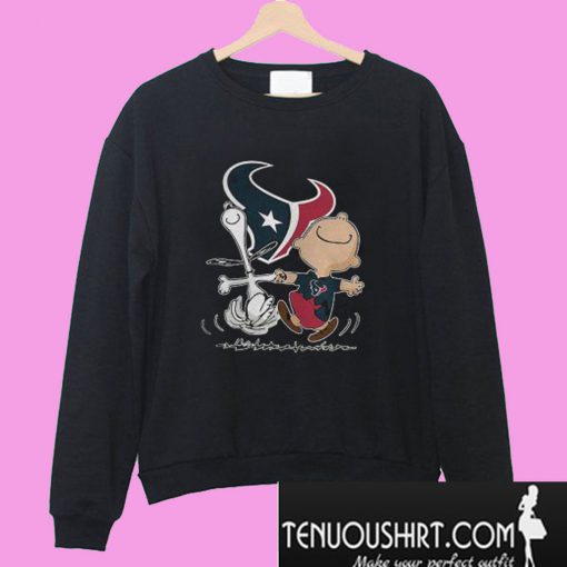 Charlie Brown and Snoopy Houston Texans Sweatshirt