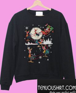 Christmas chicken hei hei and Santa Claus Sweatshirt