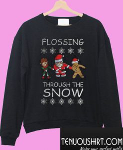 Flossing Through The Snow Christmas Sweatshirt