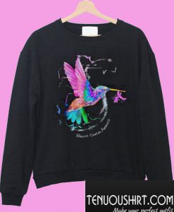 Hummingbird ribbon breast cancer awareness Sweatshirt