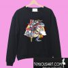 Ninja Unicorn Riding Dinosaur Halloween Sweatshirt