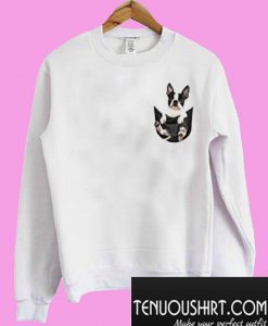 Boston terrier pocket Sweatshirt