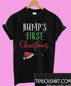 Bump's First Christmas with santa hat T-Shirt