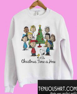 Charlie Brown Snoopy and friends Christmas time is here Sweatshirt