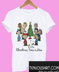 Charlie Brown Snoopy and friends Christmas time is here T-Shirt