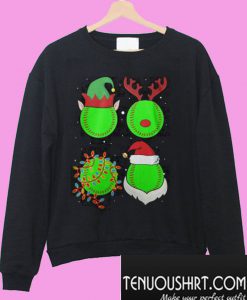 Christmas For Softball Sweatshirt