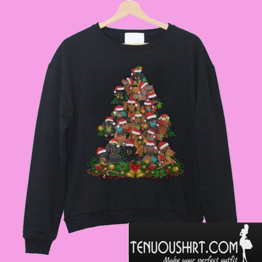 Dachshund Christmas tree Sweatshirt