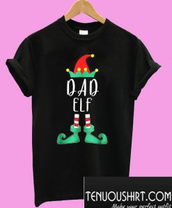 Dad Elf TShirt Funny Matching Christmas Costume T-Shirt