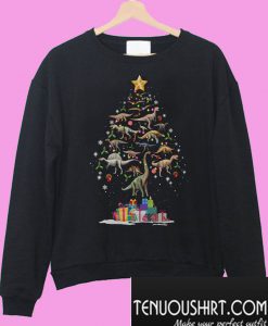 Dinosaur Christmas tree Sweatshirt