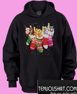 Dog in socks Christmas Hoodie