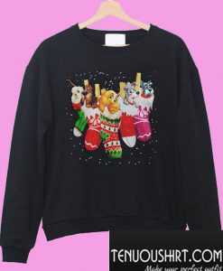 Dog in socks Christmas Sweatshirt