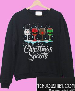 Glass of wine Christmas spirits Sweatshirt