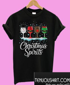 Glass of wine Christmas spirits T-Shirt