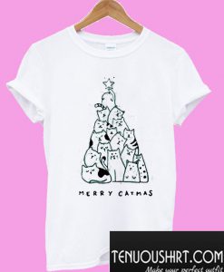 Merry Catmas Christmas Tree T-Shirt