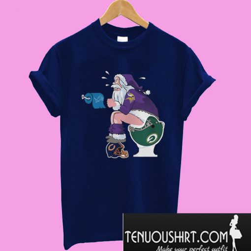 Minnesota Vikings Toilet Santa Claus T-Shirt