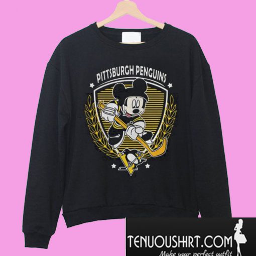 NHL Hockey Mickey Mouse Team Pittsburgh Penguins Sweatshirt