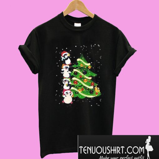 Penguins Christmas Tree T-Shirt