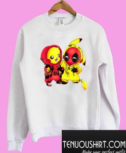 Pikapool Pikachu Pokemon and Deadpool Sweatshirt
