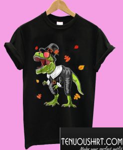 Pilgrim Dino Thanksgiving T-Shirt