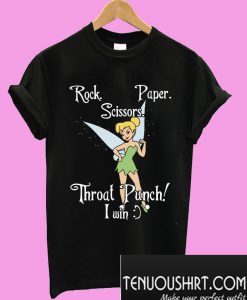 Rock scissors paper throat punch i win T-Shirt