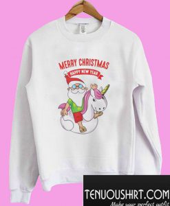 Santa Claus Riding Unicorn Sweatshirt