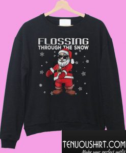 Santa Flossing through the snow Sweatshirt