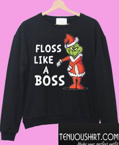 Santa Grinch floss like a boss Christmas Sweatshirt