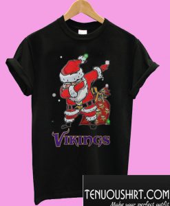 Santa Minnesota Vikings Dabbing Christmas ugly T-Shirt