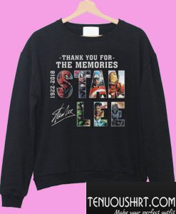 Stan Lee Text Graphic Thank you for the memories Sweatshirt