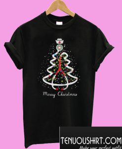 Stethoscope Christmas Tree Merry Christmas T-Shirt