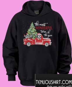 The most wonderful time of the year Dog Christmas Hoodie