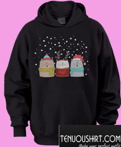 Three Cat Sing Christmas Hoodie