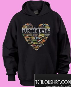 Turtle lady crazy heart Hoodie