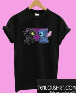 Baby Toothless Dragon and Stitch T-Shirt