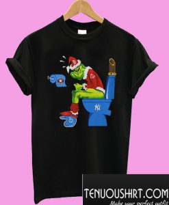 Boston Red Sox Grinch Sitting On New York Yankees Toilet T-Shirt