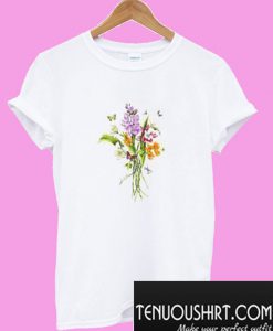 Crystal Flower Bouquet Cotton T-Shirt