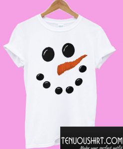 Face Snow man Christmas T-Shirt