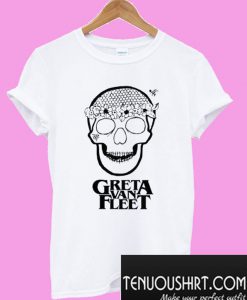 Greta Van Fleet Flower Power Skull T-Shirt