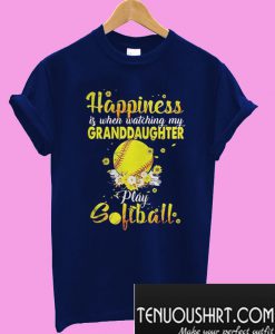 Happiness Is When Watching My Granddaughter Play Softball T-Shirt