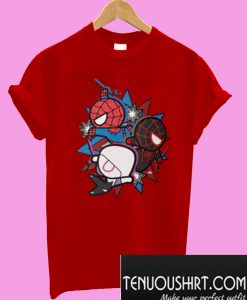 Kawaii Spider-Man, Spider-Gwen, & Miles Morales T-Shirt