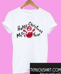 Merry Cahristmas & Happy New Year Snowman T-Shirt