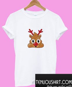 Poop Emoji Reindeer Christmas T-Shirt