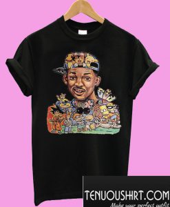 Will Smith and cartoon characters T-Shirt