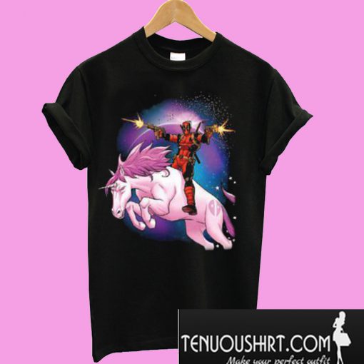 Deadpool Riding A Unicorn T-Shirt