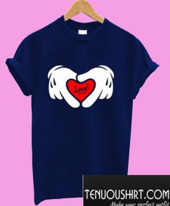 Hands Heart Mickey Mouse Love T-Shirt