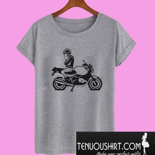 Motorcycle Flat Foot Funny T-Shirt