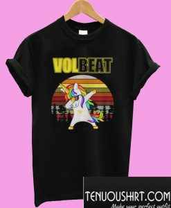 Unicorn dabbing Volbeat retro T-Shirt