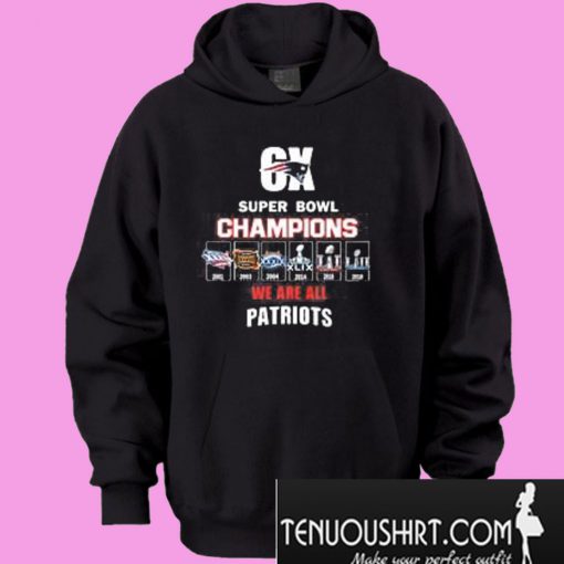 6x Super Bowl Champions We Are All Patriots Hoodie