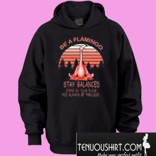 Be A Flamingo Always Be Fabulous Stay Balanced Stand By Your Flock Hoodie